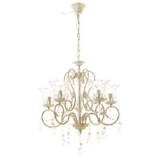 Люстра хрустальная белого цвета под винтаж на 5 ламп (OU100/5) (OU100/5)