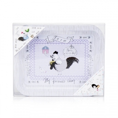 Набор из 6  подносов  "Петух и курица", 20,5 см (8909-011)