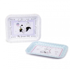 Набор из 6  подносов  "Петух и курица", 20,5 см (8909-011)