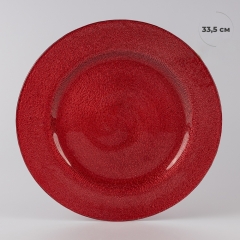Тарелка "Сияние мгновения", красная, 33,5 см (0BR-9251-010)