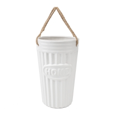 Керамическое кашпо "Милый дом", белое (89212-003)