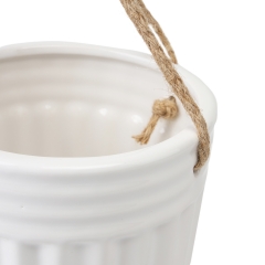 Керамическое кашпо "Милый дом", белое (89212-003)