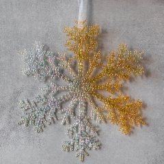 Елочная игрушка "Хрустальная снежинка", 21 см (6027-047)