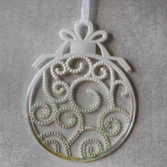 Елочная игрушка "Перламутровый шар", 13 см (6027-055)