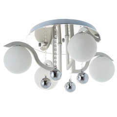 Люстра стельова біла на 4 круглих плафони (MT004/4)