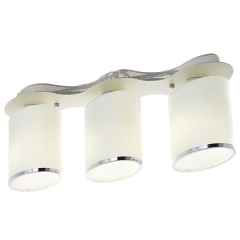 Люстра стельова біла на 3 плафони у формі циліндра (MT010/3)