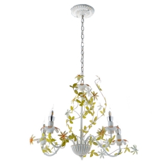 Люстра винтажная на 5 свечей с желтыми цветами (SA018/5) (SA018/5)