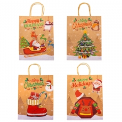 Подарочный пакет "Новогодние подарки", 26*33 см. * Рандомный выбор дизайна. (9172-006)