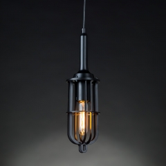 Люстра-подвес черного цвета вытянутой формы (DM008/1B) (DM008/1B)