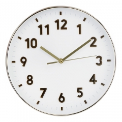 УЦІНКА Годинник "Аврора вайт", біло-золотий, 30 см (Подряпини на рамі) (00BR-2016-028)