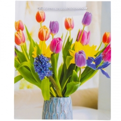 Подарочный пакет "Тюльпаны", 26*32 см (18925-024)