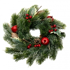 Венок "Еловый с ягодами и шишками" (007NF)