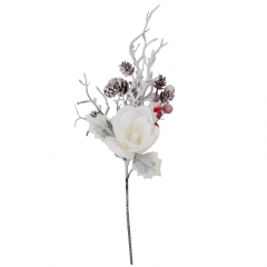 Декоративная ветка "Снежный сад", белая, 33 см (9171-009)