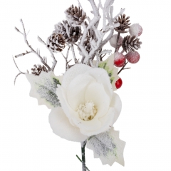 Декоративная ветка "Снежный сад", белая, 33 см (9171-009)