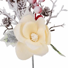 Декоративная ветка "Снежный сад", желтая, 33 см (9171-010)