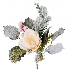 Декоративная ветвь "Сказочный сад", кремовая, 30 см (9171-015)