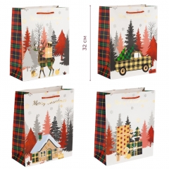 Подарочный пакет "Рождественские подарки", 26*32 см * Рандомный выбор дизайна (9263-008)