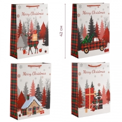 Подарочный пакет "Рождественские подарки", 31*42 см * Рандомный выбор дизайна (9263-009)