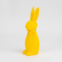 Фигурка флоковая "Пасхальный зайчик", желтая, 30 см (12025-003)
