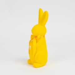 Фигурка флоковая "Пасхальный зайчик", желтая, 23 см (12025-007)