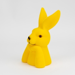 Фигурка флоковая "Пасхальный зайчик", желтая, 25 см (12025-019)