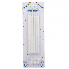 Набір свічок для торта "Святкова мить", білі, 13 см (9074-070)