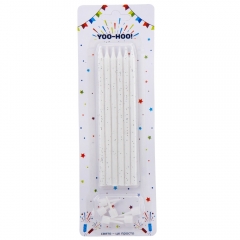 Набір свічок для торта "Святкова мить", білі, 13 см (9074-072)