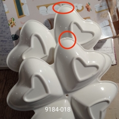 УЦІНКА Набір піал на бамбуковій підставці "Світлі серця", 27 см (Сколи,тріщинки) (00BR-9184-018/1)