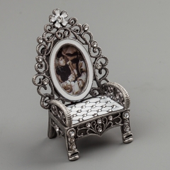 УЦІНКА Фоторамка "Трон" (5*8 см, ф - 3*4 см) (Ржаве кріплення/Окислення металу) (086MA)