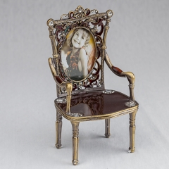 УЦІНКА Фоторамка "Стілець" (9*16 см, ф - 7*5 см) (Окислення металу,ржаве кріплення) (087MA)