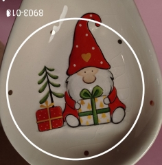 УЦІНКА Підставка для ложки "Святковий гном", 24,5 см (Тріщина глазурі,наплив кераміки,заводський брак) (00BR-8903-018)