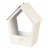 Коробка для квітів "Затишний будиночок" (white) (0642JA)