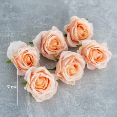Головка розы, персиковая, 7 см (8503-002/1)