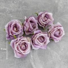 Головка розы, светло-сиреневая, 7 см (8503-002/3)