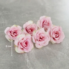 Головка розы, розовая, 5 см (8503-006/4)