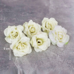 Головка розы, белая, 5 см (8503-006/5)