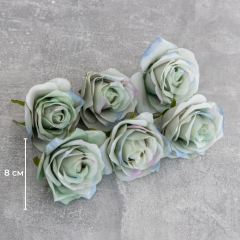 Головка розы, голубая, 8 см (8503-007/1)