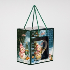 Кружка с ложечкой "Снеговичек", 350 мл * Рандомный выбор дизайна (9250-035)