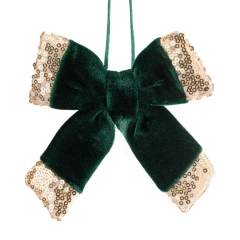 Бант "Зелений оксамит", 13 см (9276-014)