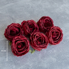 Головка троянди, бордова, 9 см (9222-035)