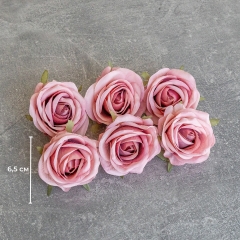 Головка розы, розовая, 6,5 см (9222-041)