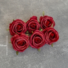 Головка розы, красная, 6,5 см (9222-042)