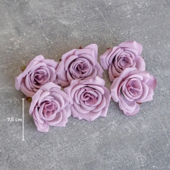 Головка розы, лиловая, 7,5 см (9222-045)