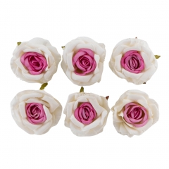 Головка розы, бело-розовая, 10 см (8502-004/5)