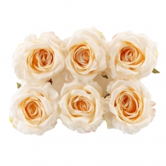Головка розы, белая, 9 см (8502-005/1)