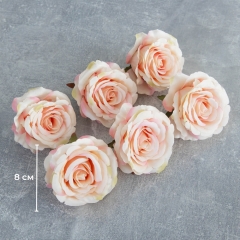 Головка розы, бежевая(крем), 8 см (8502-006/2)