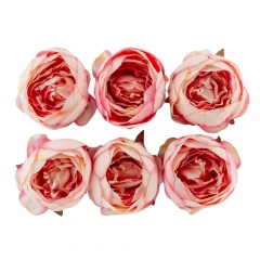 Головка розы, розово-белая, 8 см (8502-007/4)