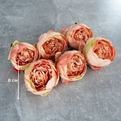 Головка розы, бежевая, 8 см (8502-007/5)