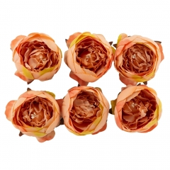 Головка розы, бежевая, 8 см (8502-007/5)