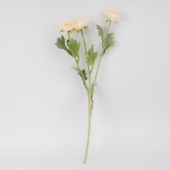 Искусственный ранункулюс с 3 бутонами, кремовый, 50 см (9259-017)